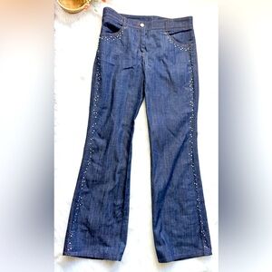 *Rare Vintage Chloé Studded jeans size 40 navy